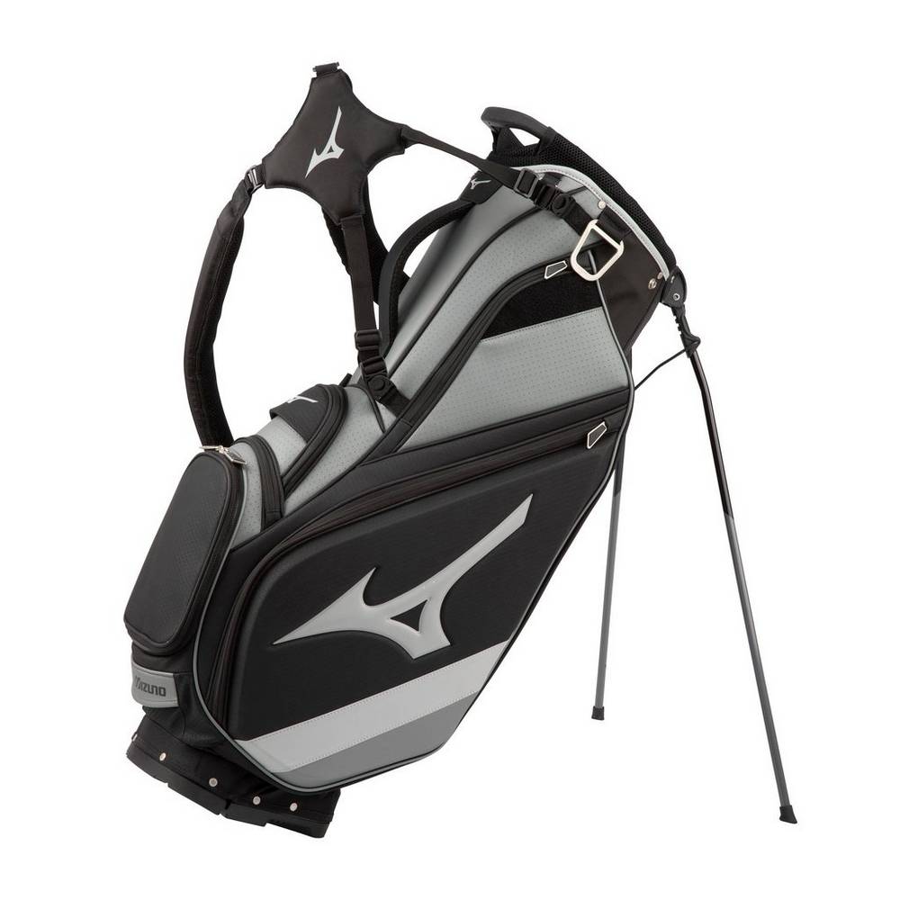 Mens Mizuno Tour 14-Way Stand Bag Black/Grey Philippines (HILBUQ950)